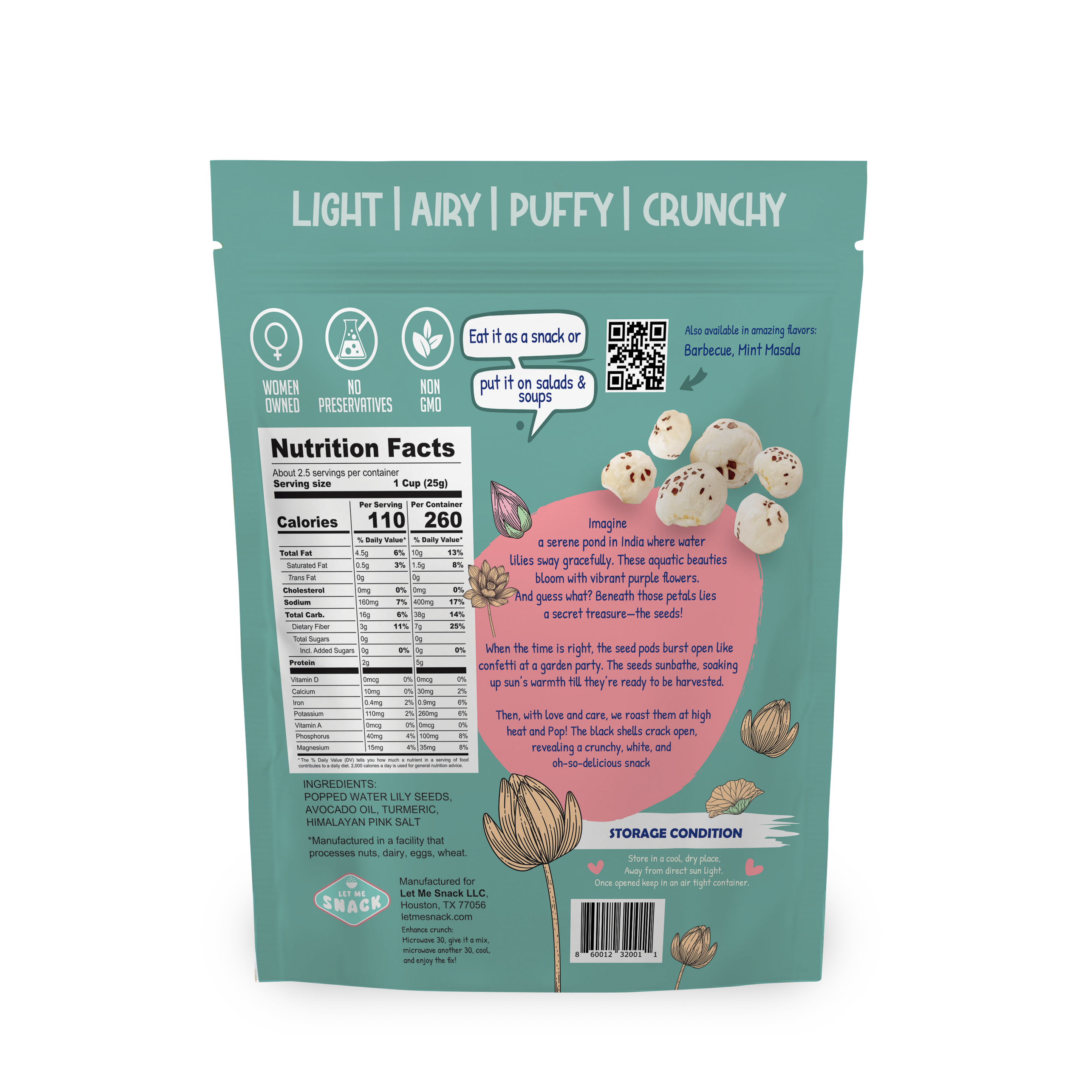 Nutrition facts for Himalayan Sunrise